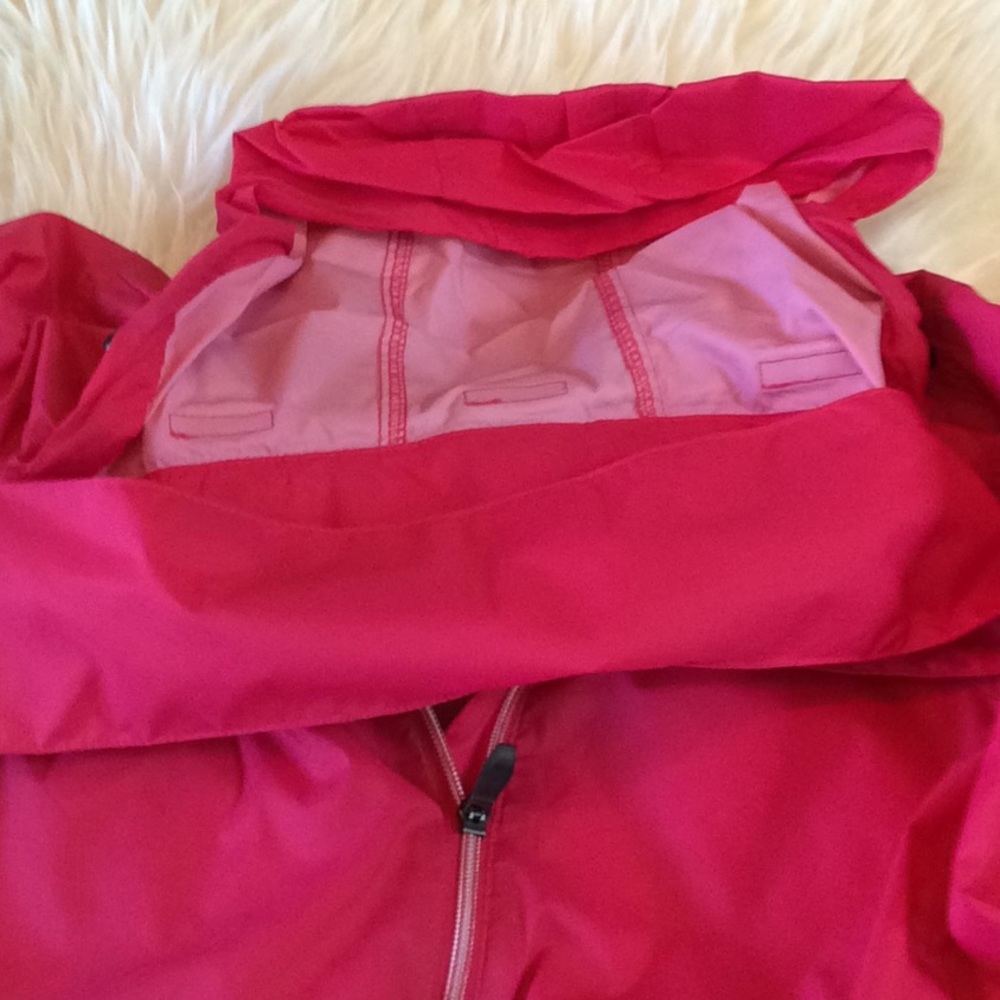 Columbia bright pink windbreaker w/ packable hood - Picture 6 of 12